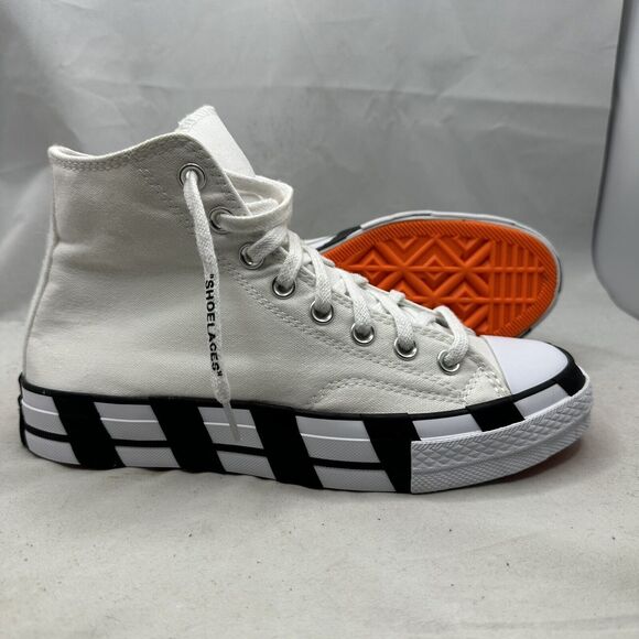 Converse Off White x Chuck 70 White Hi All-Star 2018 Mens 7/ Womens 9 - 163862C
